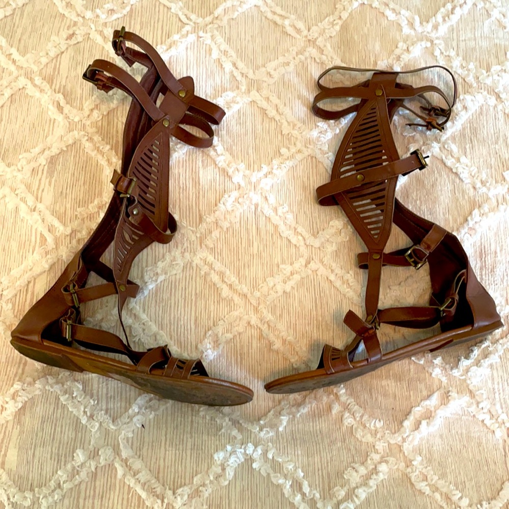 Calf strapped sandals